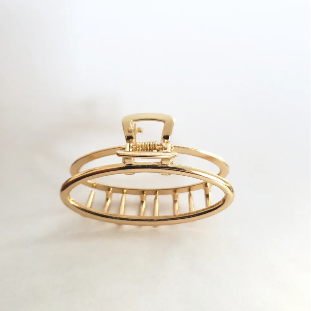 Gold Tone Metal Hair Claw Hair Clip